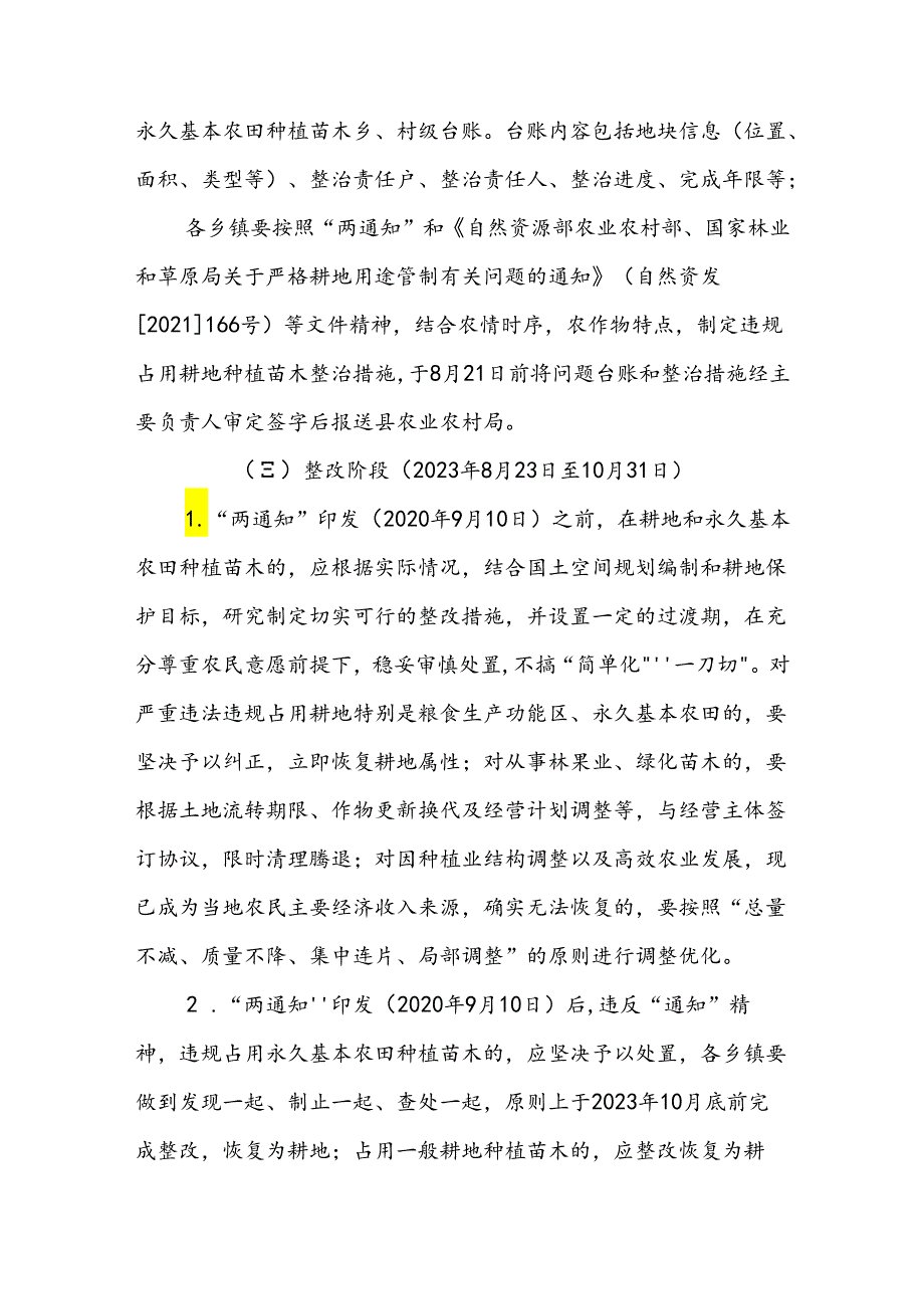 大宁县违规占用耕地种植苗木问题“非粮化”专项整改工作方案.docx_第3页