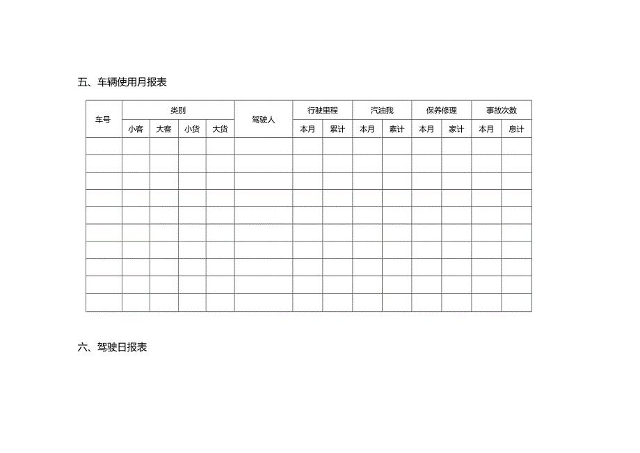 公司车辆管理表格大全 15页.docx_第2页