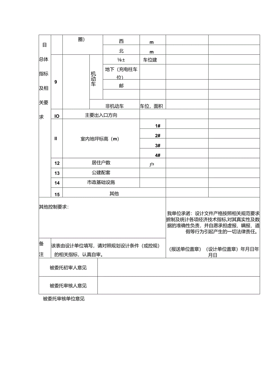 巴中市建设项目规划指标审查表.docx_第2页