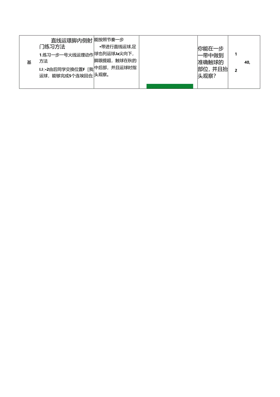 小学体育教学：足球： 直线运球+脚内侧射门.docx_第2页