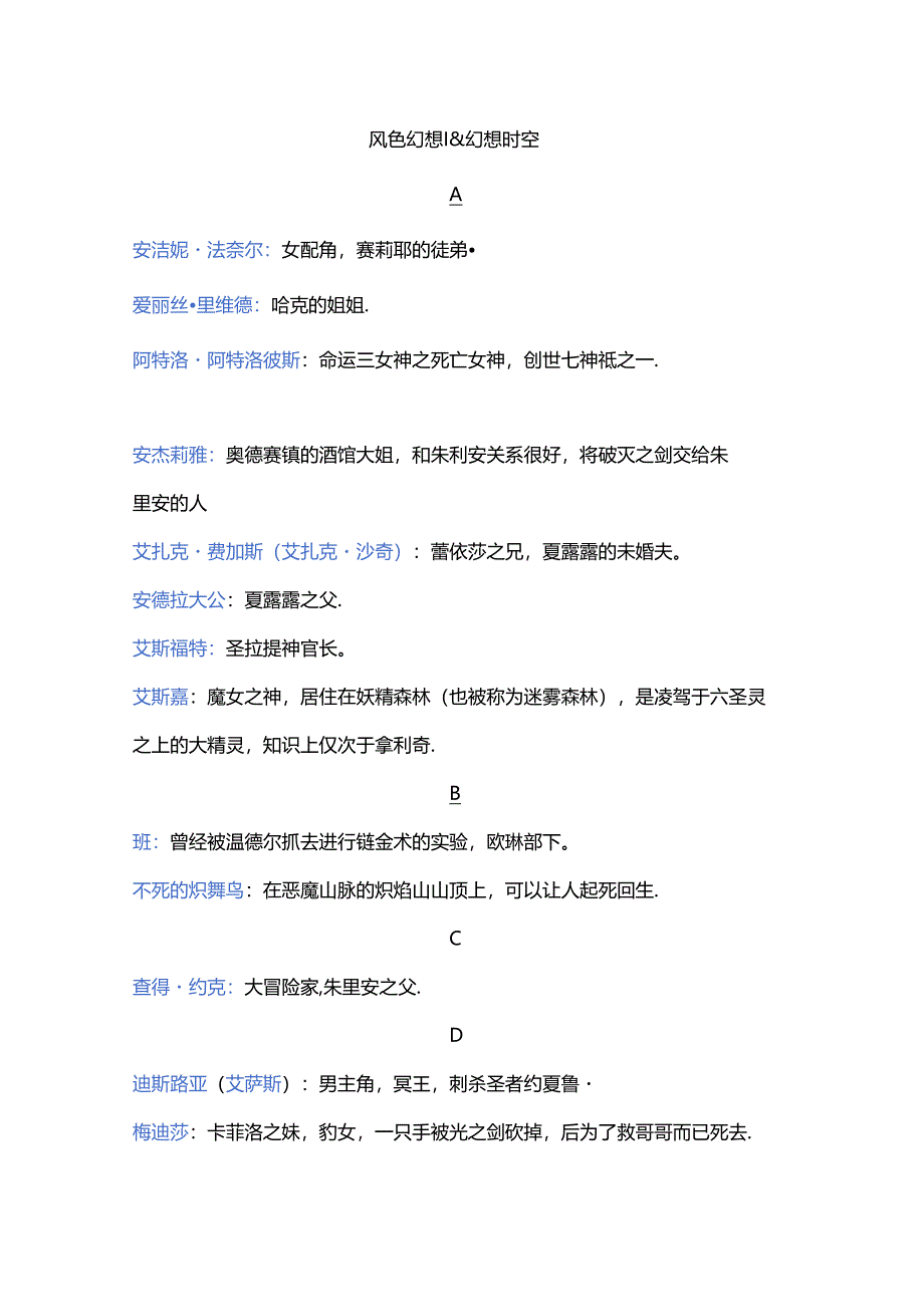 游戏资料：风色幻想名词总集（菲利斯多篇）.docx_第1页