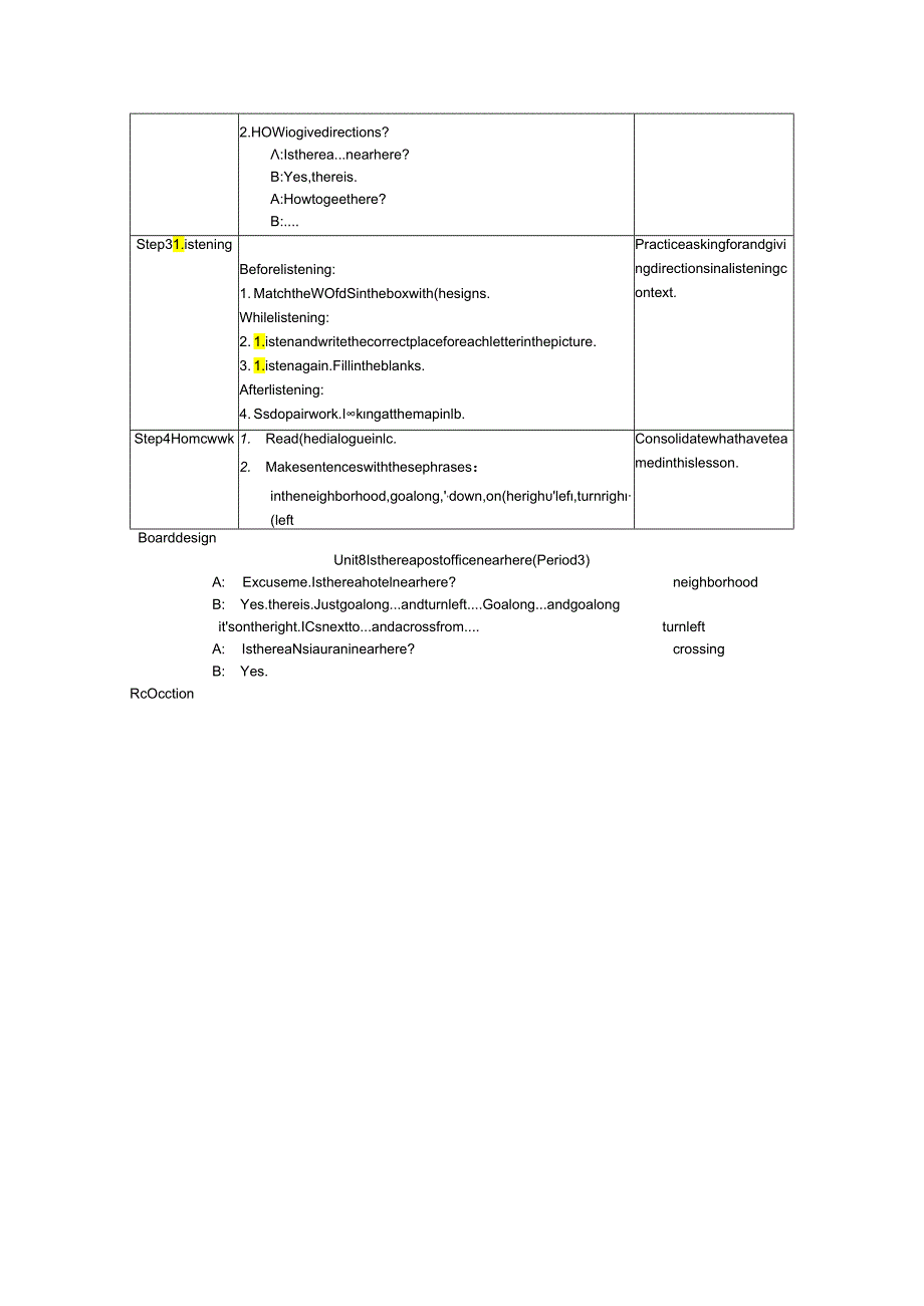 Unit 8 Is there a post office near here (Period 3).docx_第2页