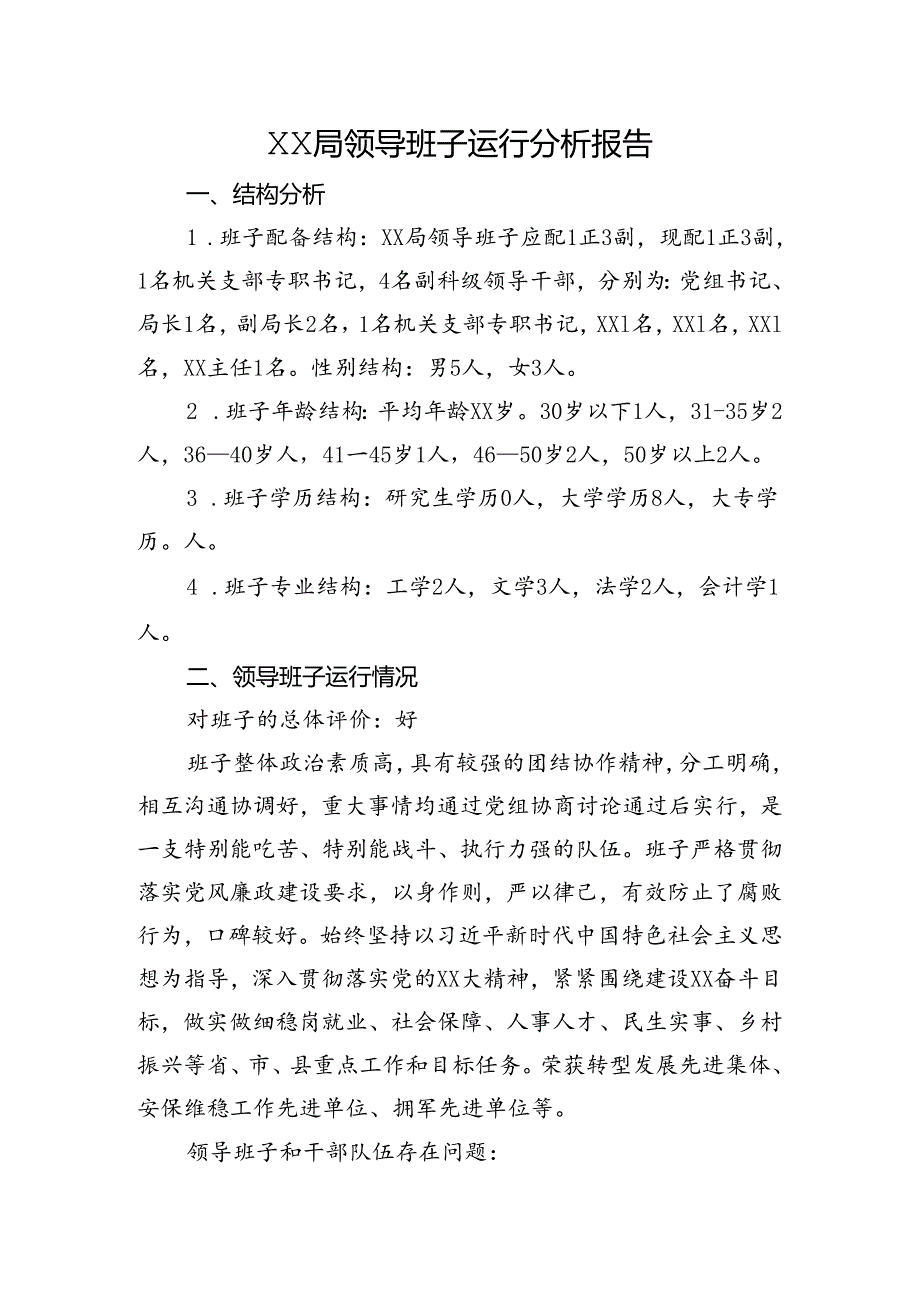 局领导班子运行分析报告.docx_第1页