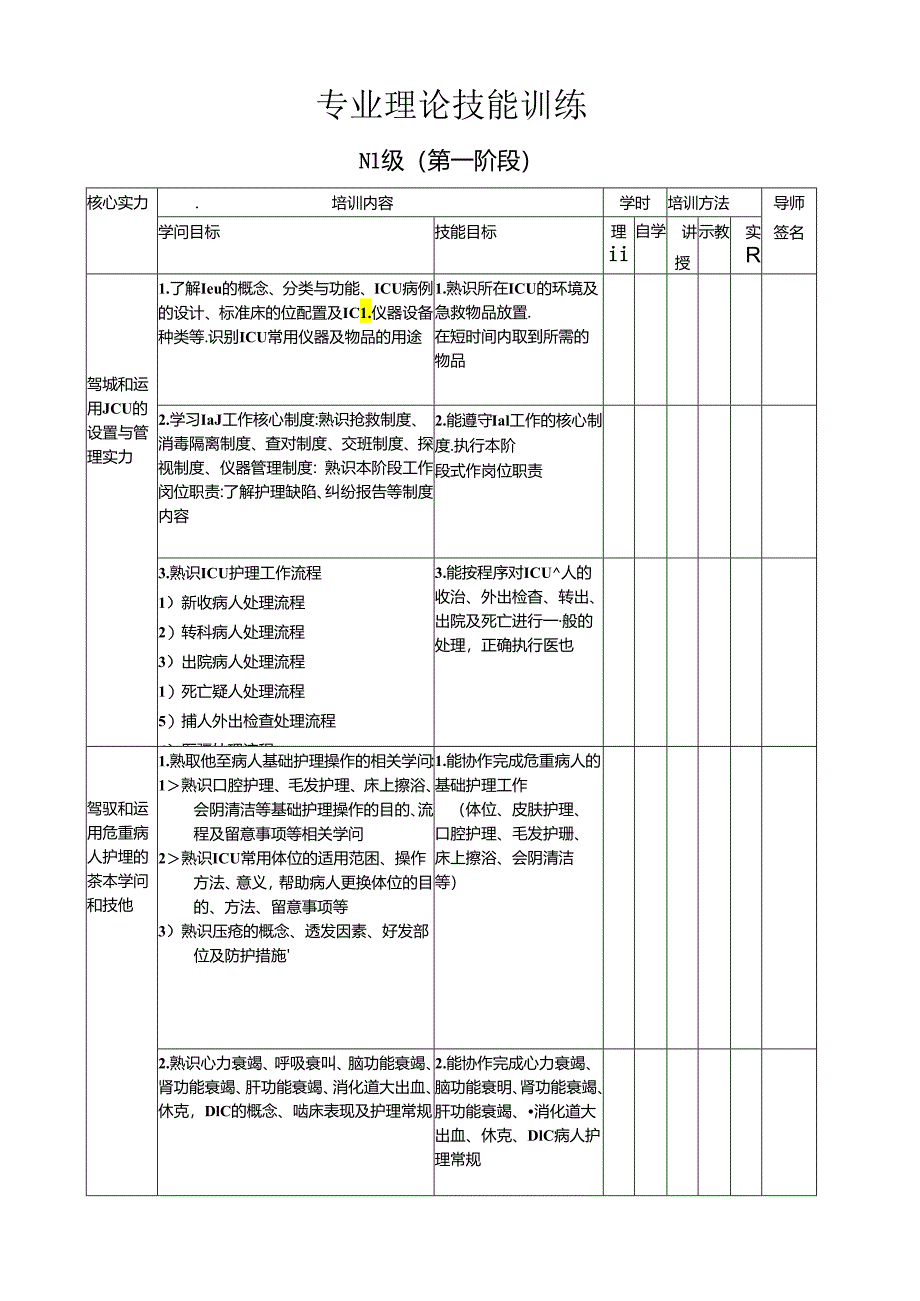 EICU护士核心能力培训N1第一阶段 Microsoft Word 文.docx_第3页