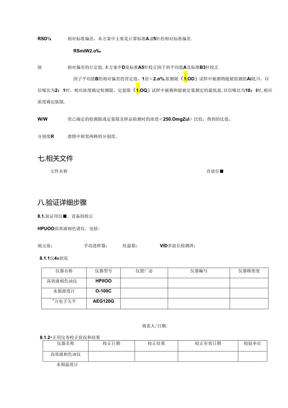 HP1100 高效液相色谱仪验证方案.docx_第2页