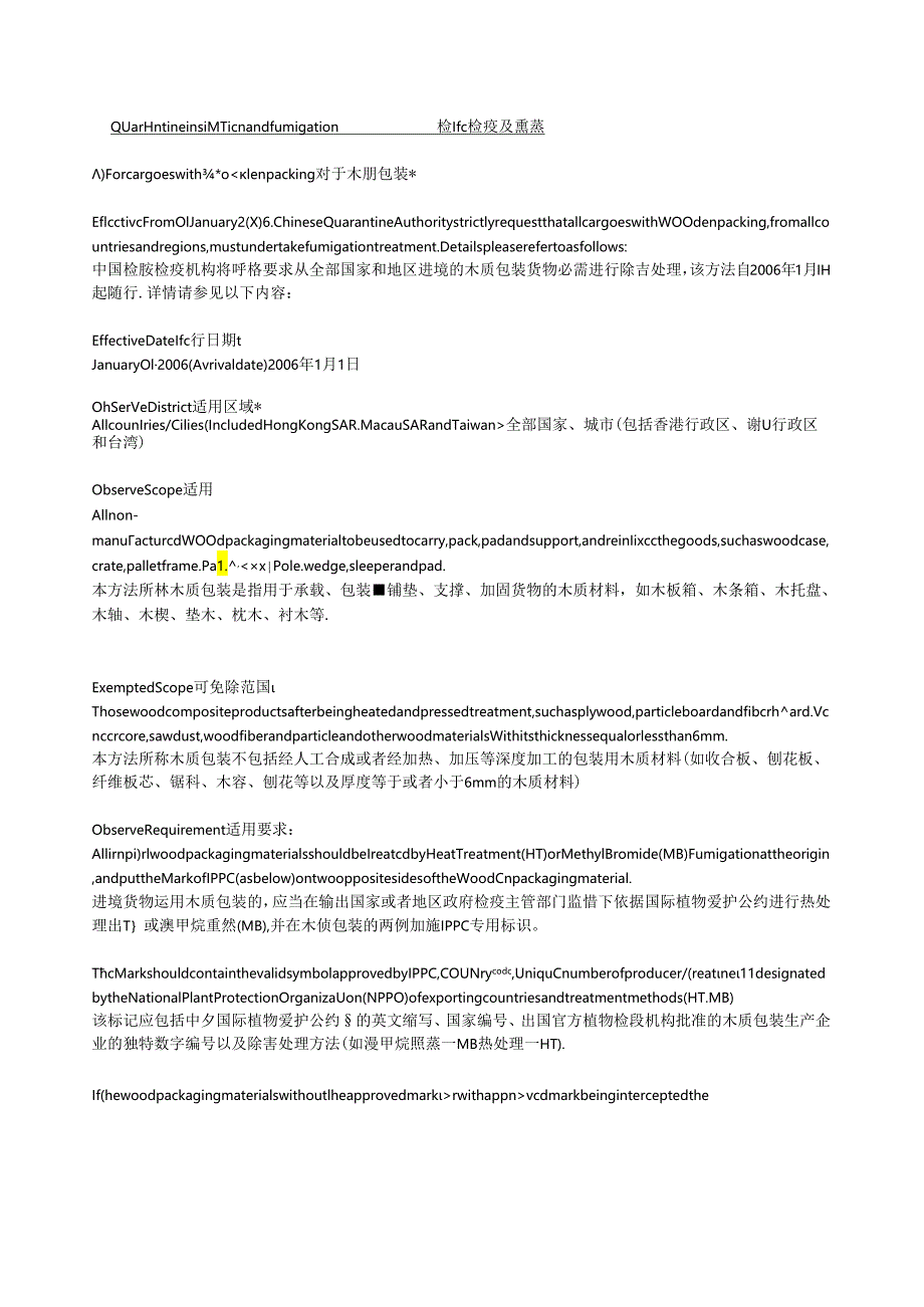Quarantineinspectionandfumigation检验检疫及熏蒸..docx_第1页