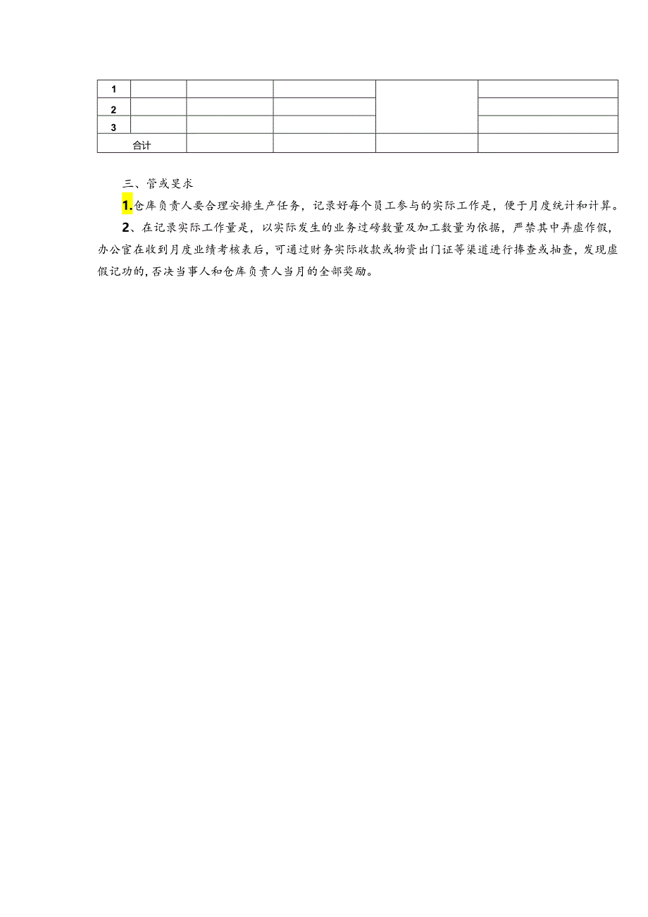 仓储公司内部日常管理考核办法模板.docx_第3页