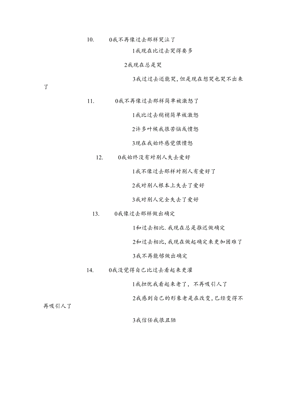 Beck抑郁症调查问卷.docx_第3页