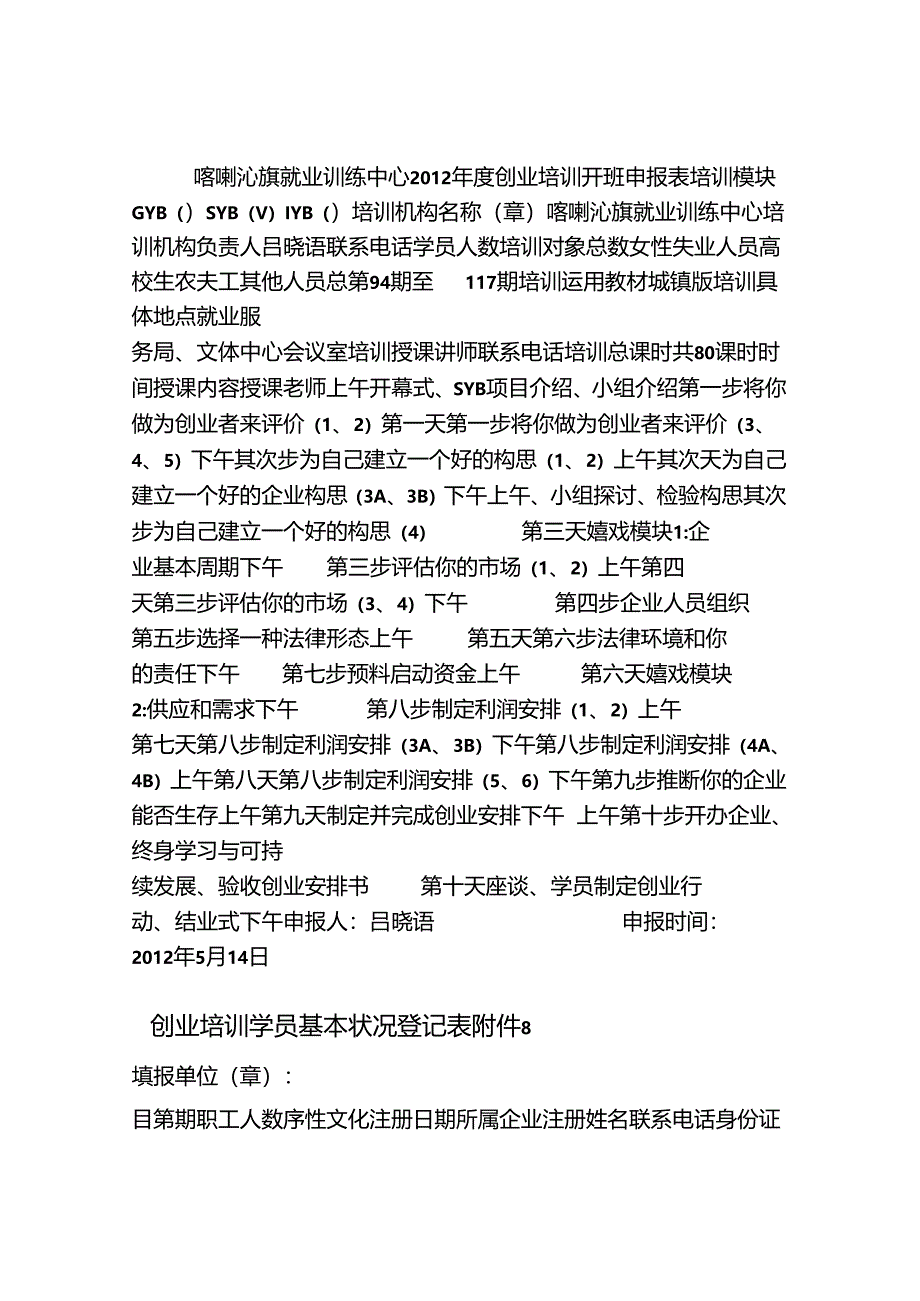 SYB相关表格.docx_第1页