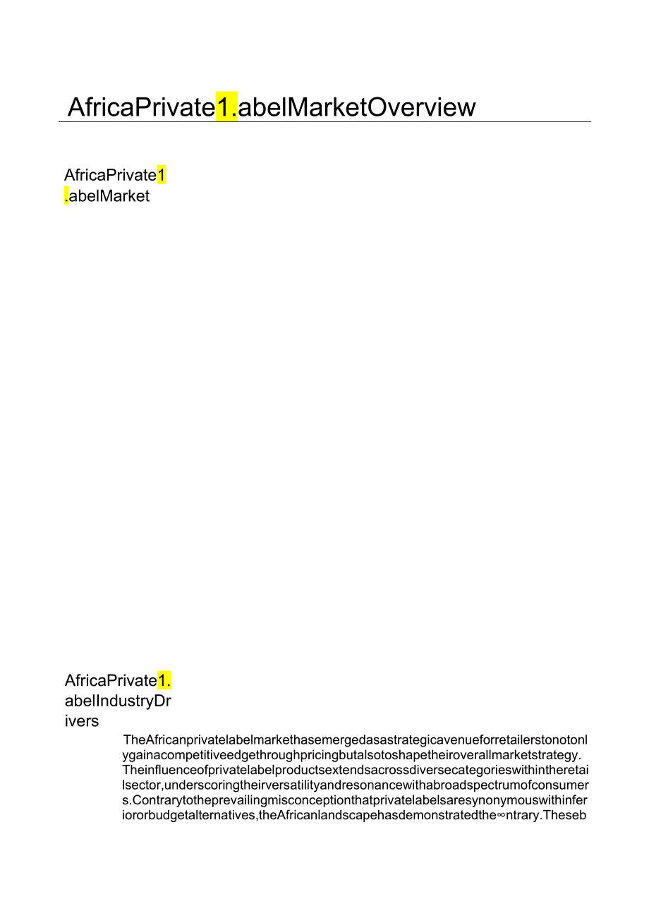 非洲自有品牌市场报告 Private Label Report Africa.docx_第2页