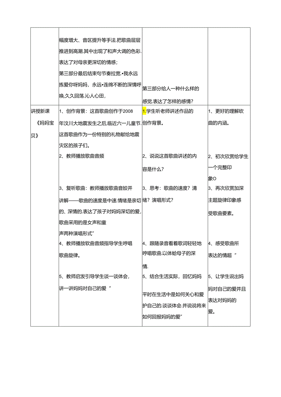 人音版小学音乐三年级上册第5单元第2课时《妈妈》《妈妈宝贝》《母亲教我的歌》.docx_第2页