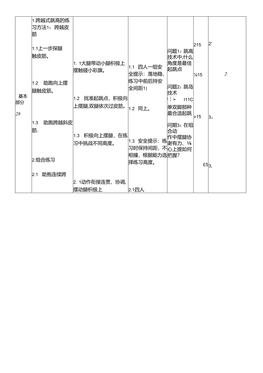 小学体育教学：跨越式跳高的动作方法1：跨越皮筋.docx_第3页