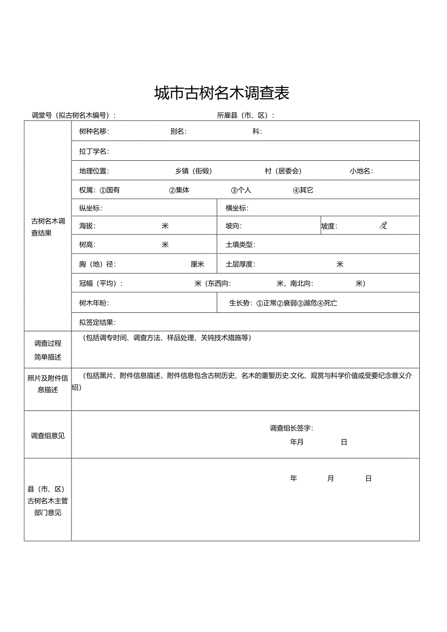 城市古树名木调查表.docx_第1页