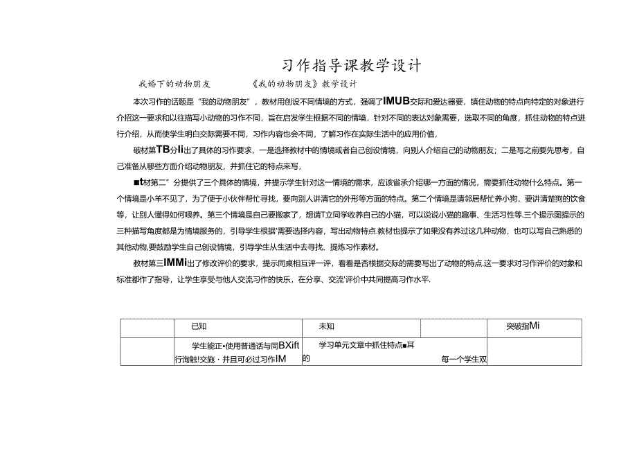 6.习作指导课：《我的动物朋友》教学设计.docx_第1页