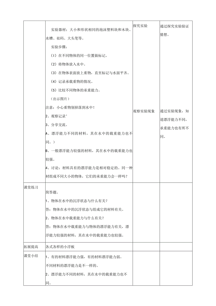 粤教版五年级科学上册《小浮板》教案.docx_第3页