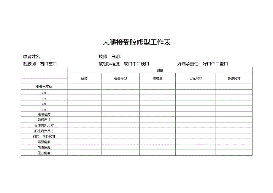 大腿接受腔修型工作表.docx_第1页