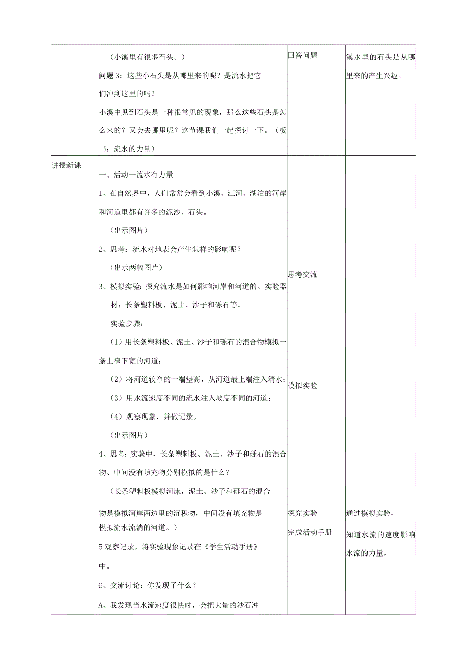 粤教版五年级科学上册《流水的力量》教案.docx_第2页