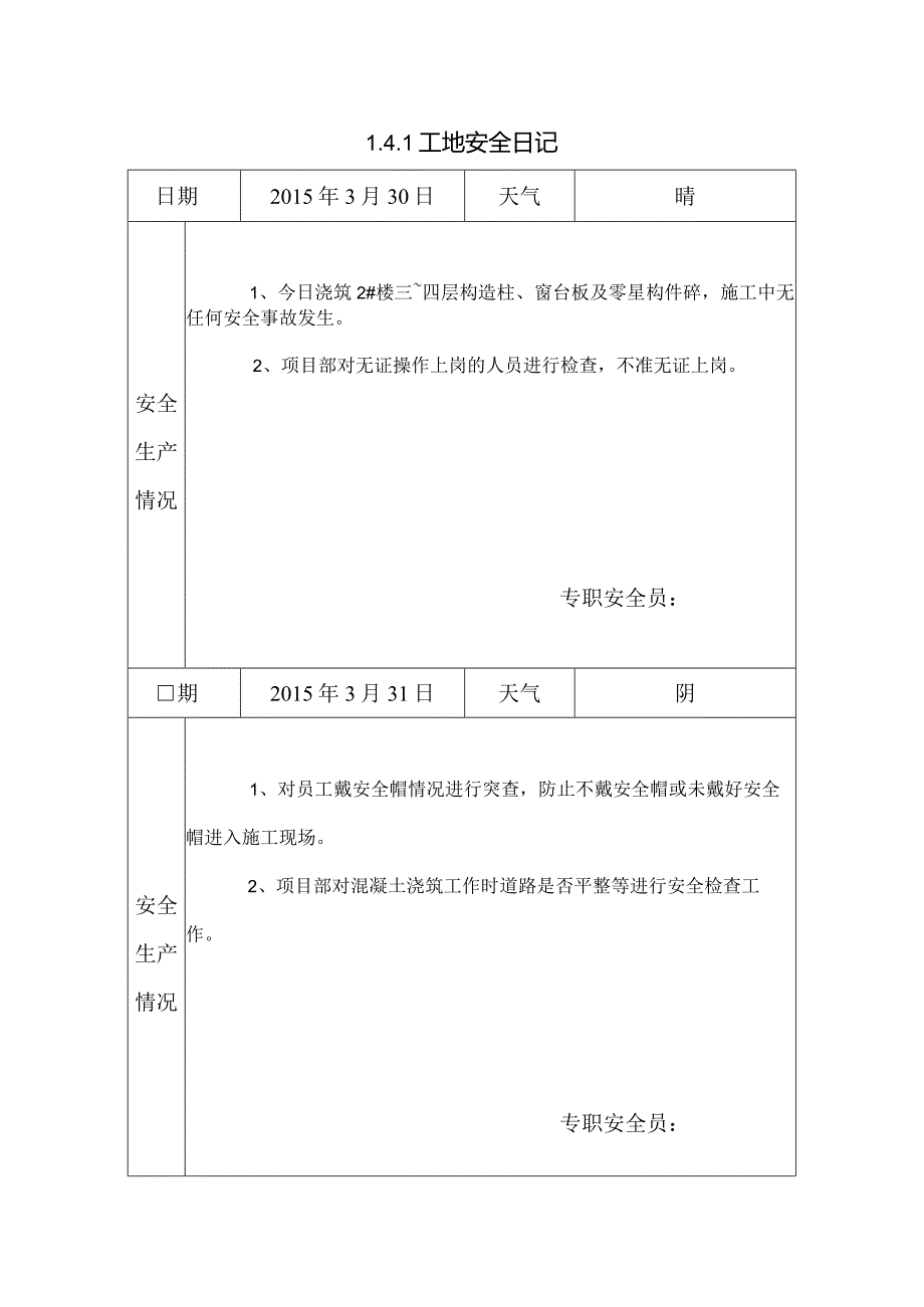 [施工资料]工地日记.docx_第1页