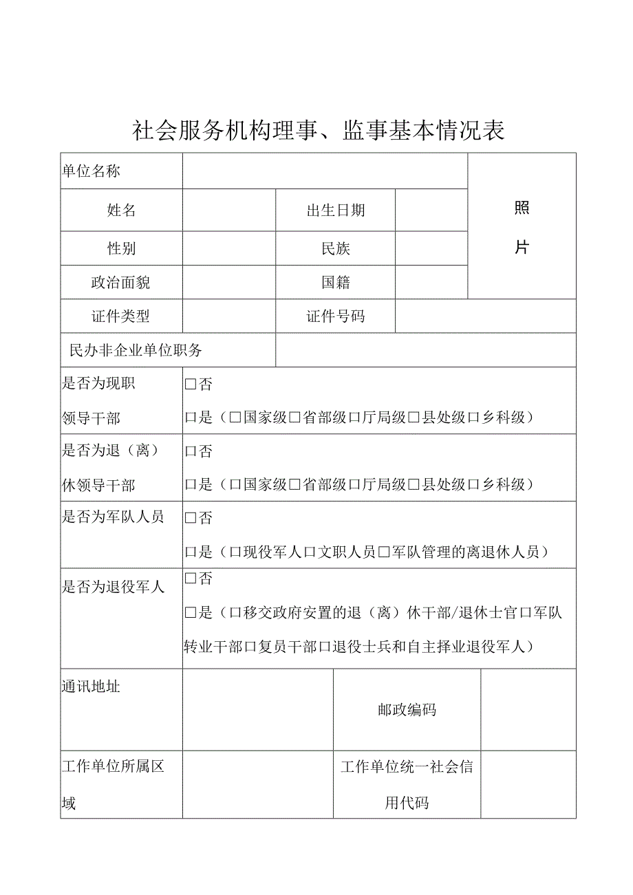 天津社会服务机构理事监事情况表模板、会议纪要推荐格式.docx_第2页