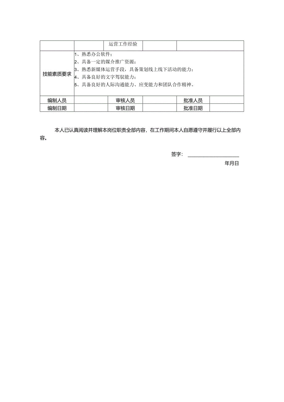 新媒体运营经理岗位职责说明书.docx_第2页