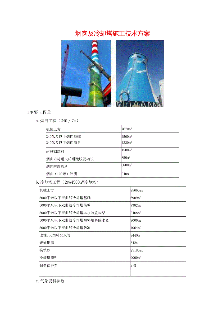 烟囱及冷却塔施工技术方案.docx_第1页