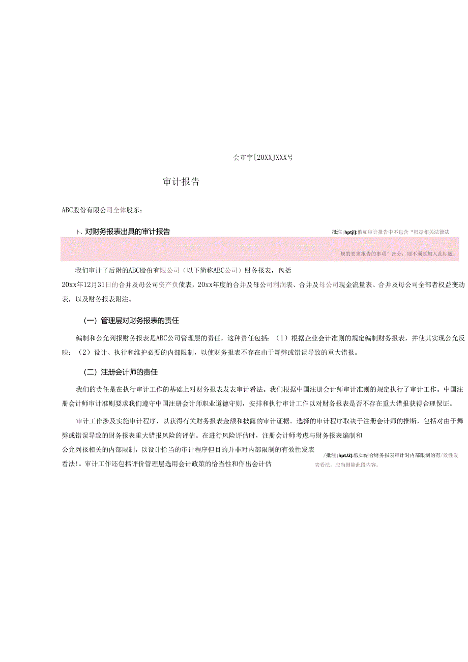 0-1标准无保留意见审计报告(合并及母公司).docx_第1页