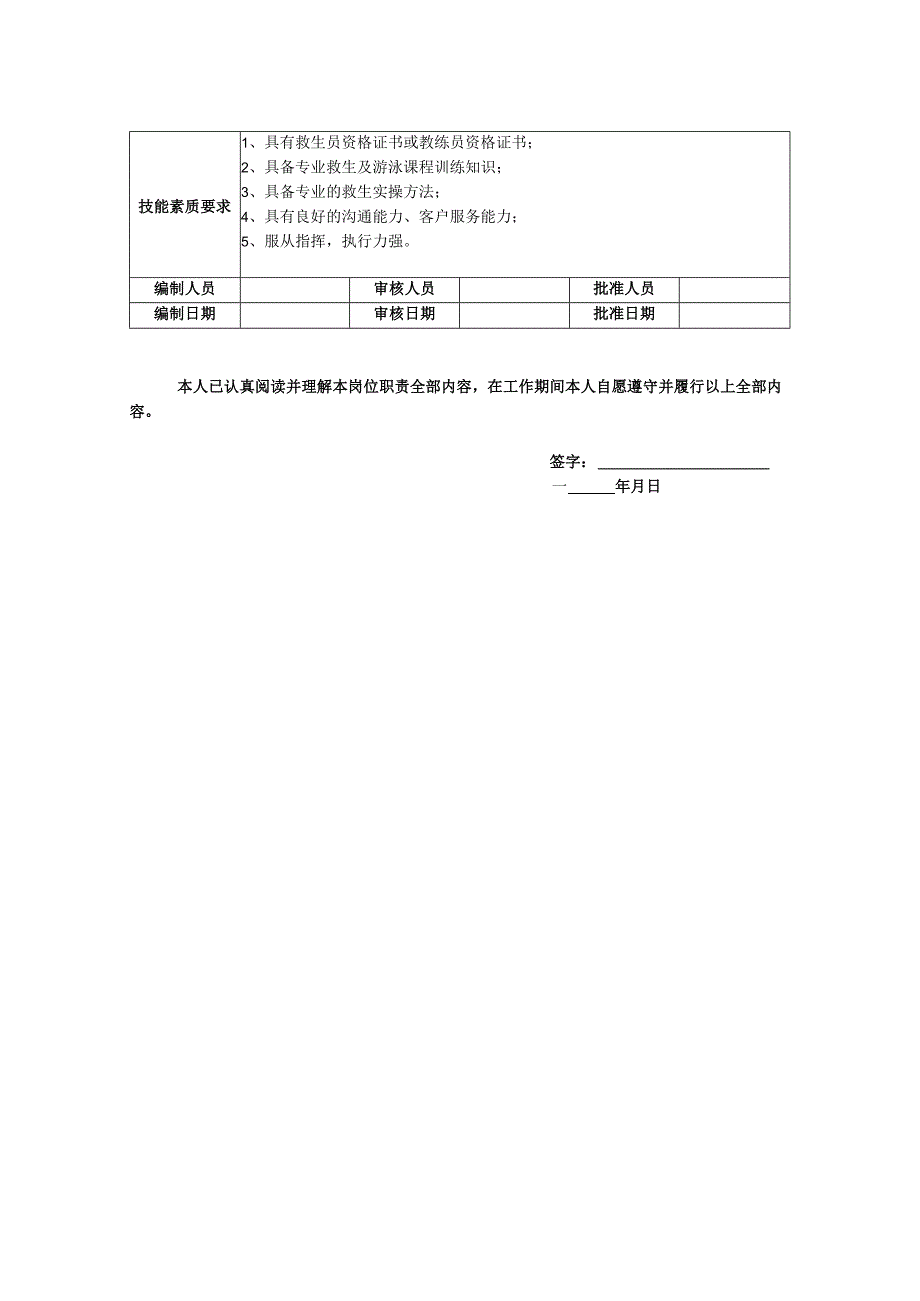 救生班长救生员岗位职责说明书.docx_第2页