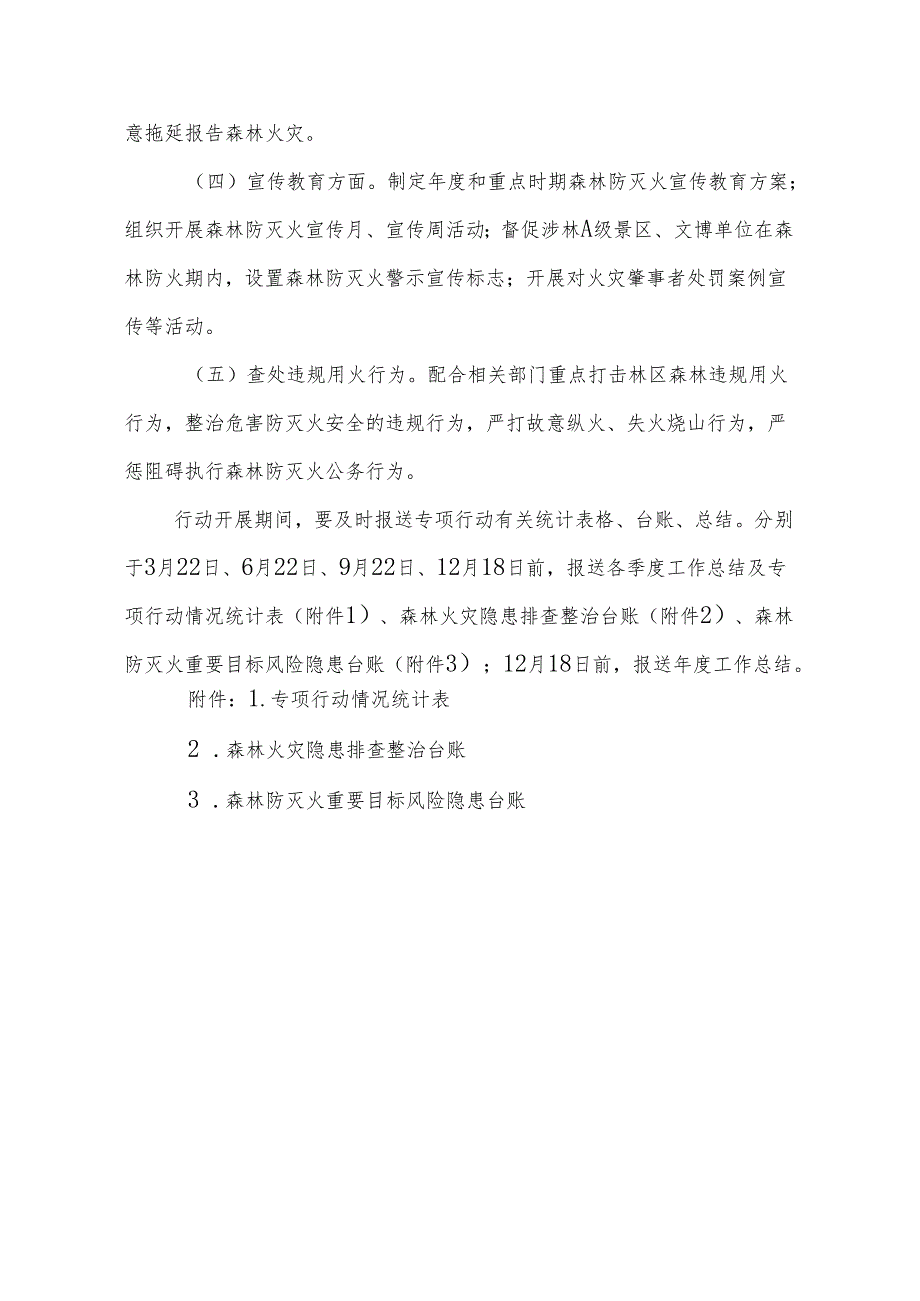 XX县文旅行业森林火灾隐患排查整治和查处违规用火行为专项行动实施方案.docx_第3页