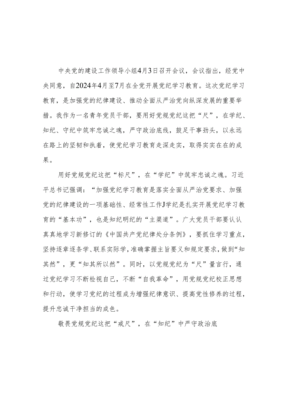 2024年主题党日学纪、知纪、明纪、守纪学习心得体会研讨发言8篇.docx_第3页