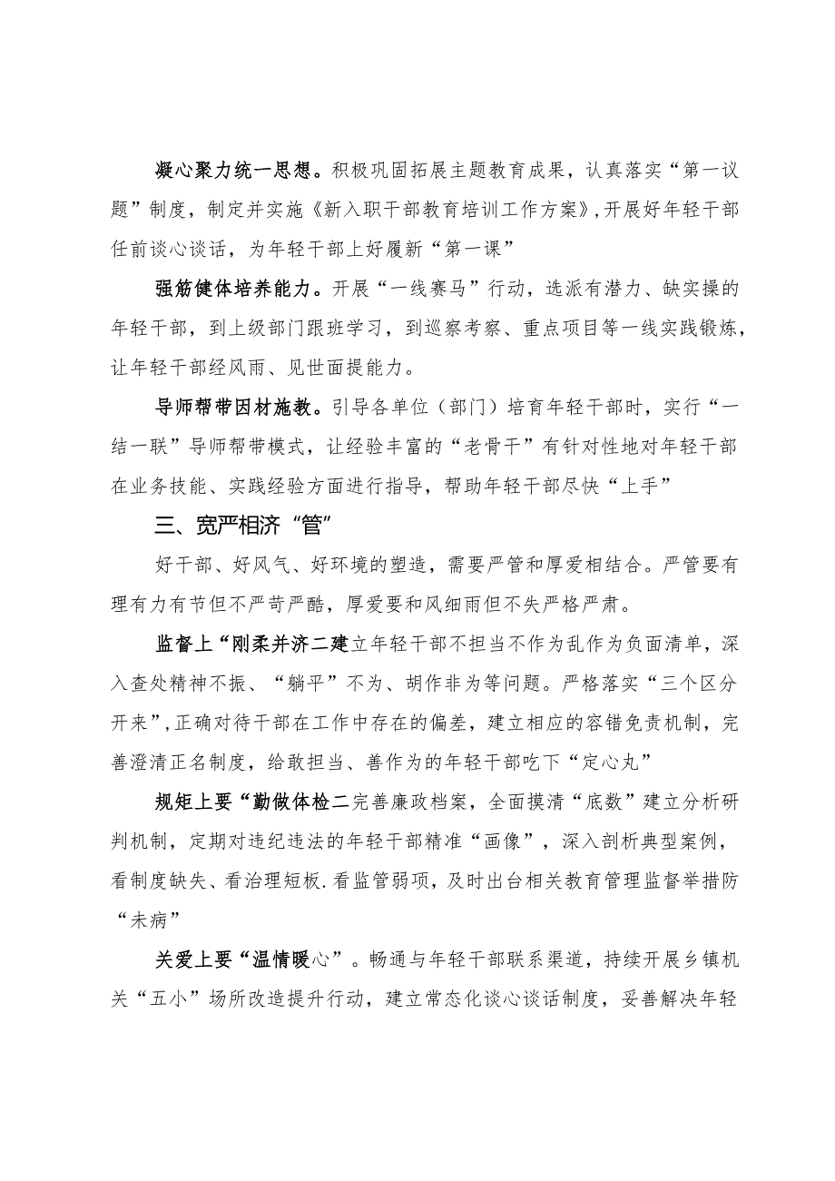 县委组织部部长经验交流发言：让优秀年轻干部不断涌现.docx_第2页