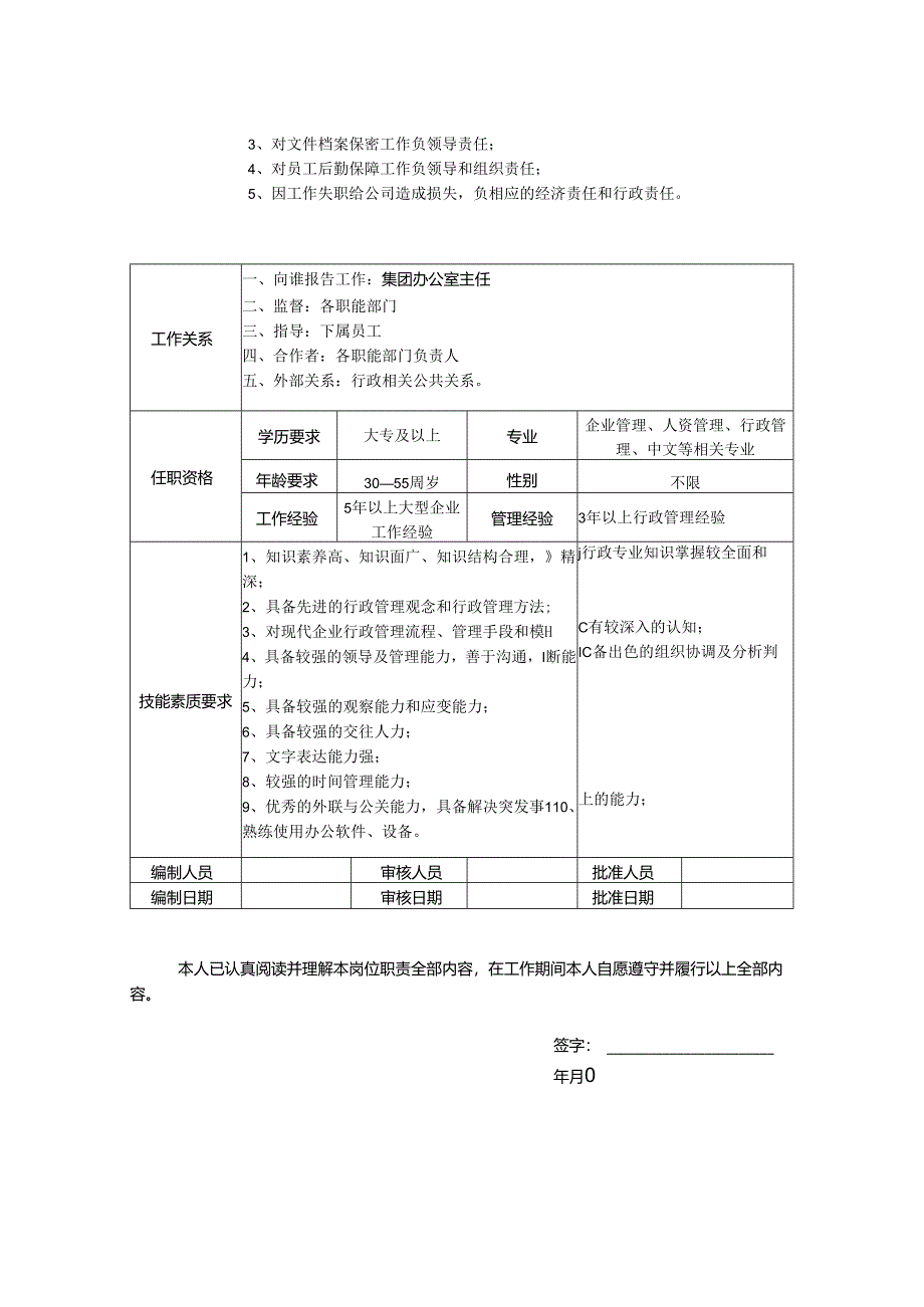 综合部经理-岗位职责说明书.docx_第2页