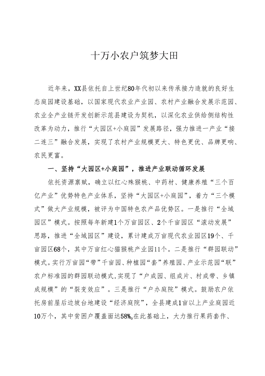 十万小农户 筑梦大田园.docx_第1页