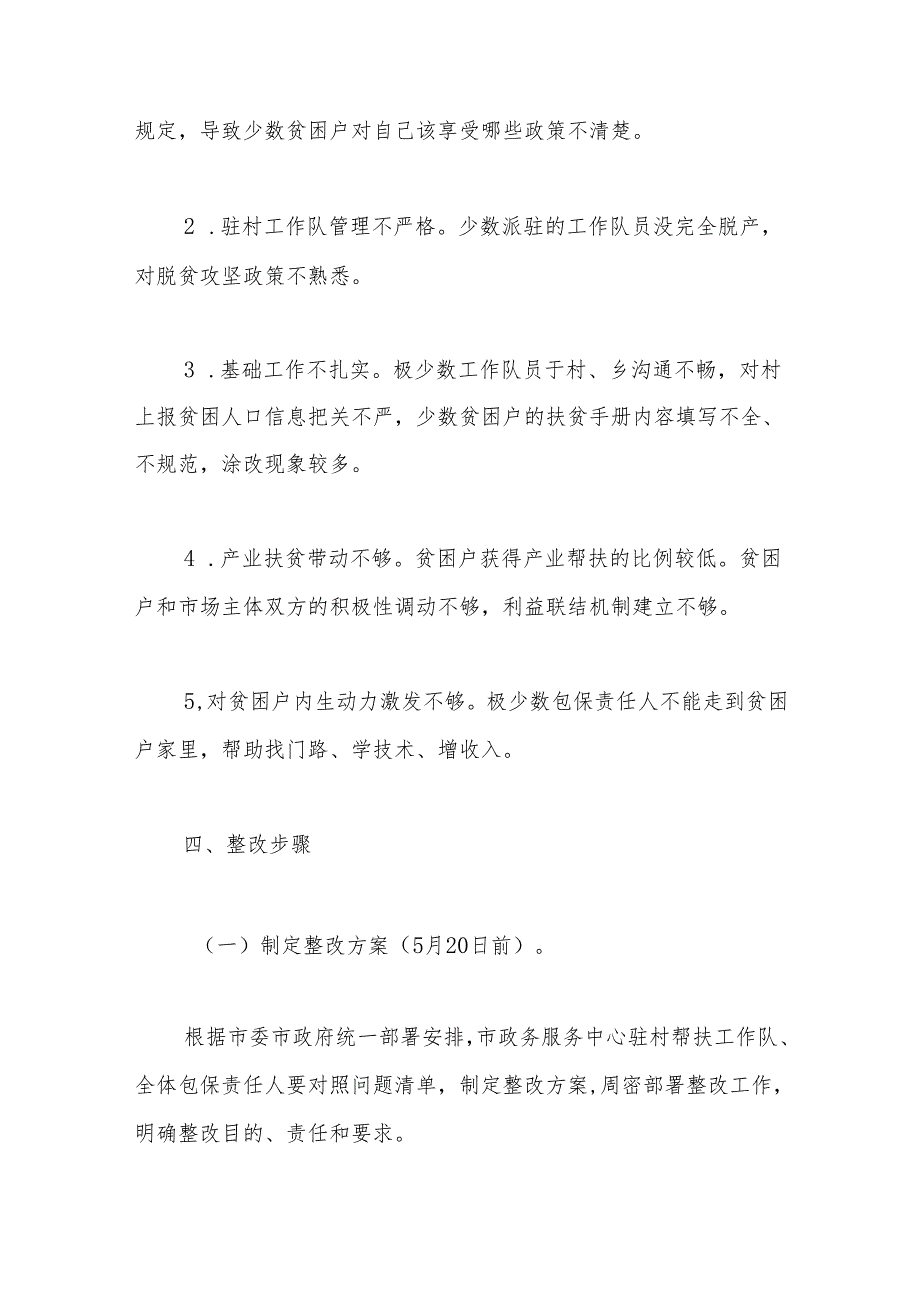 市政务服务中心驻村帮扶问题专项整改实施方案.docx_第2页