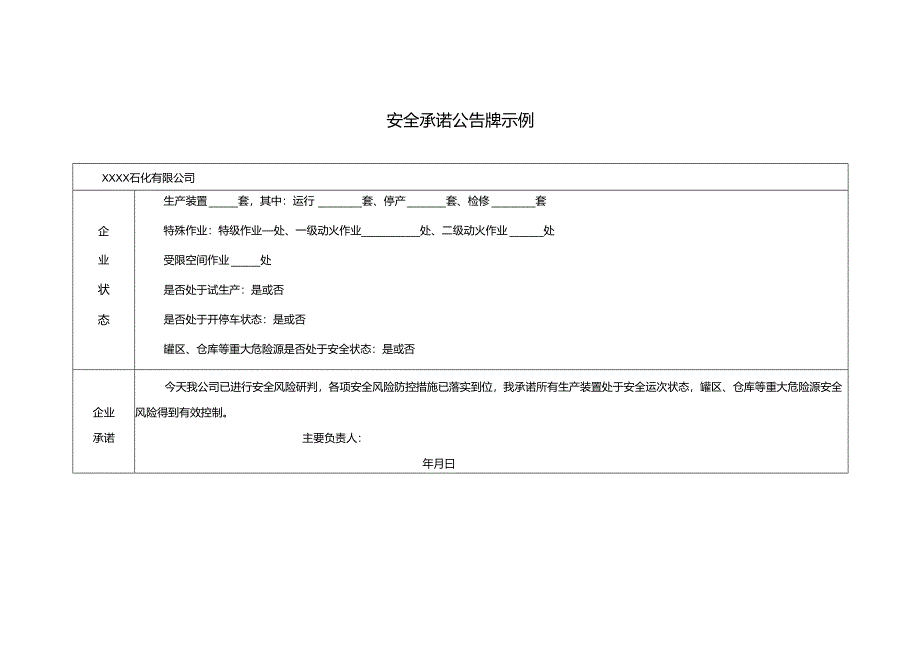 安全承诺公告牌示例.docx_第1页