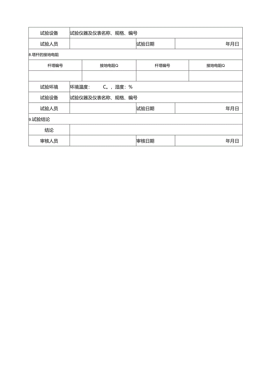 1KV以上架空电力线路交接试验报告.docx_第2页