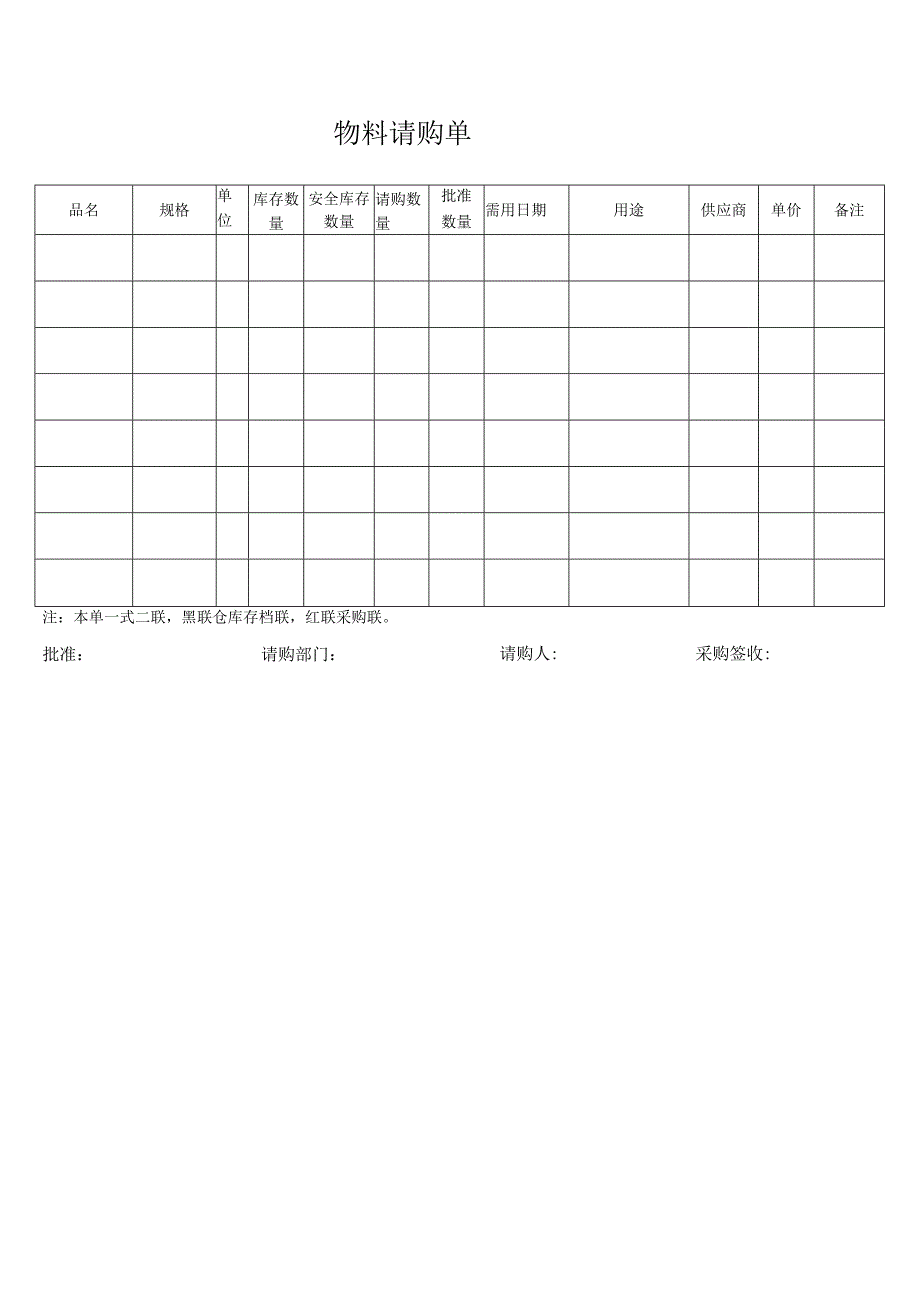 物料请购单表.docx_第1页