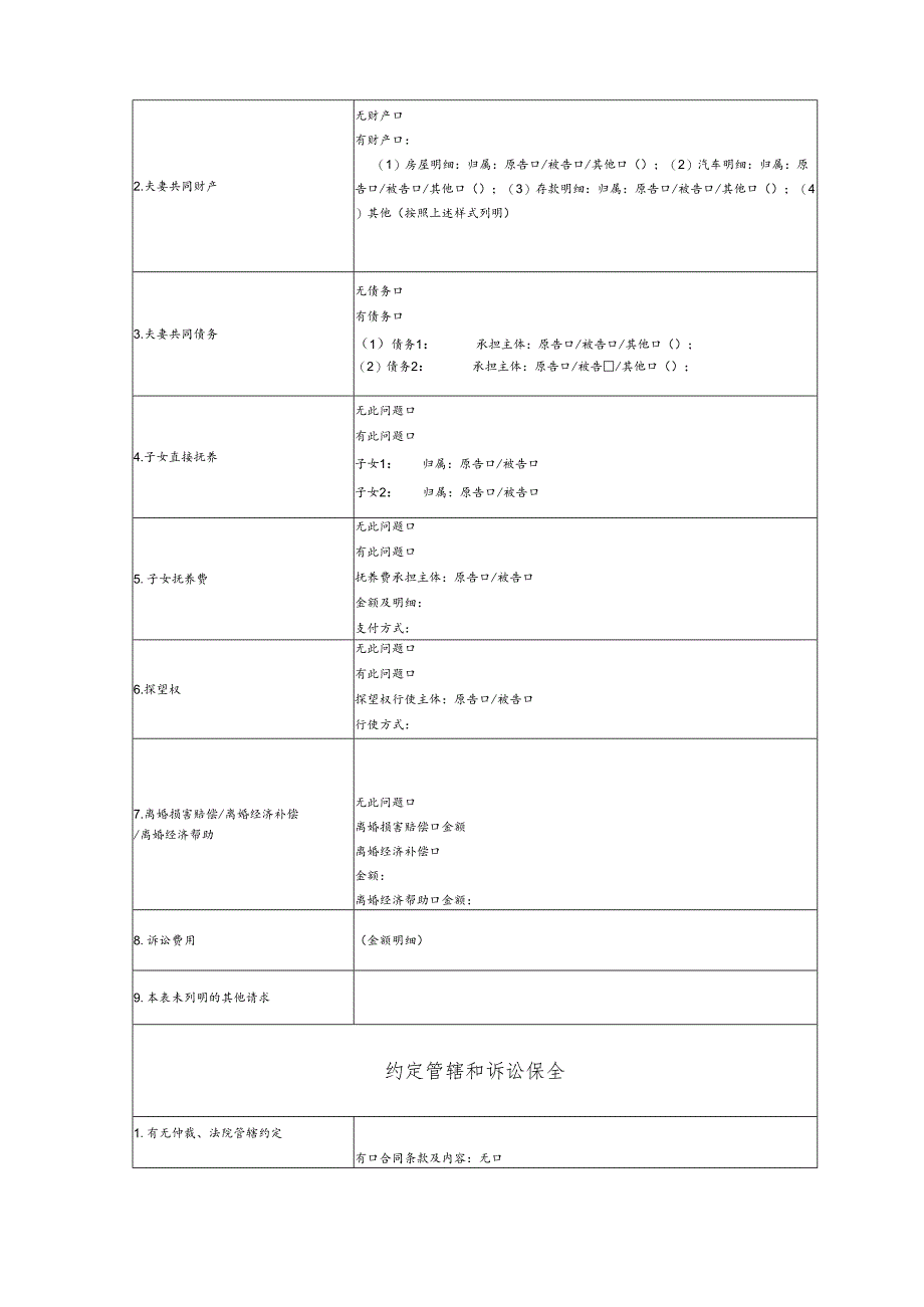 离婚纠纷要素式起诉状（模版）.docx_第2页