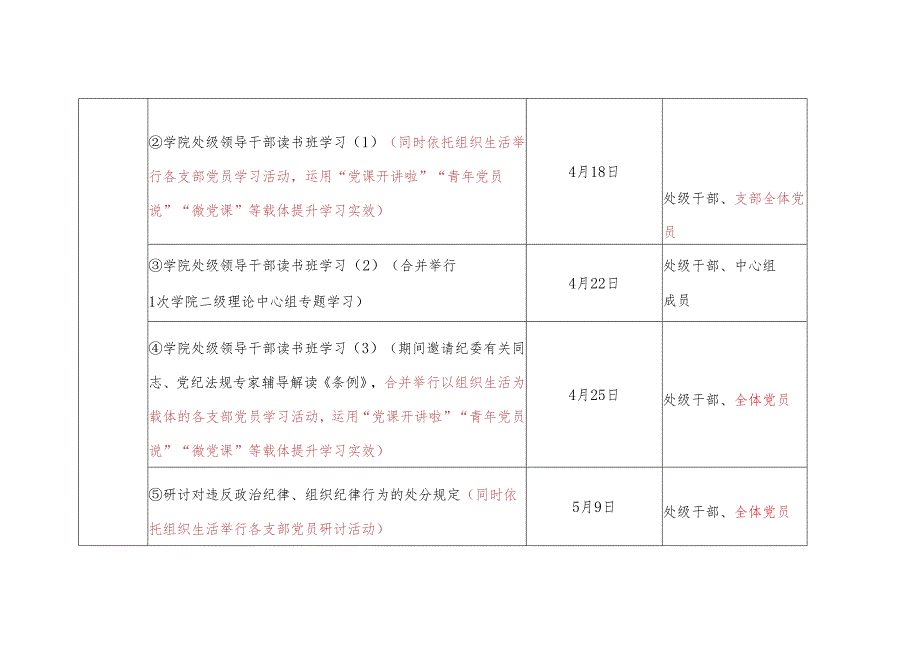 高校党纪学习教育实施方案计划表.docx_第2页