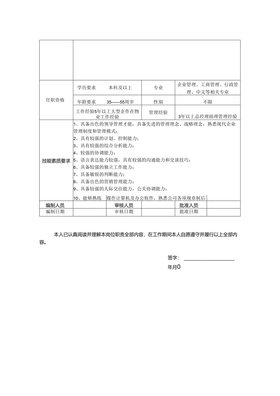 总经理助理岗位职责说明书.docx_第2页