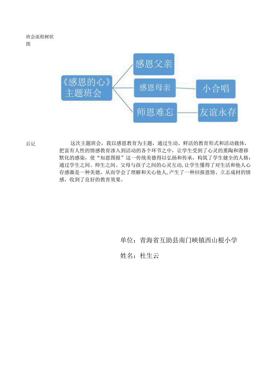 “感恩的心”主题班会教案.docx_第3页