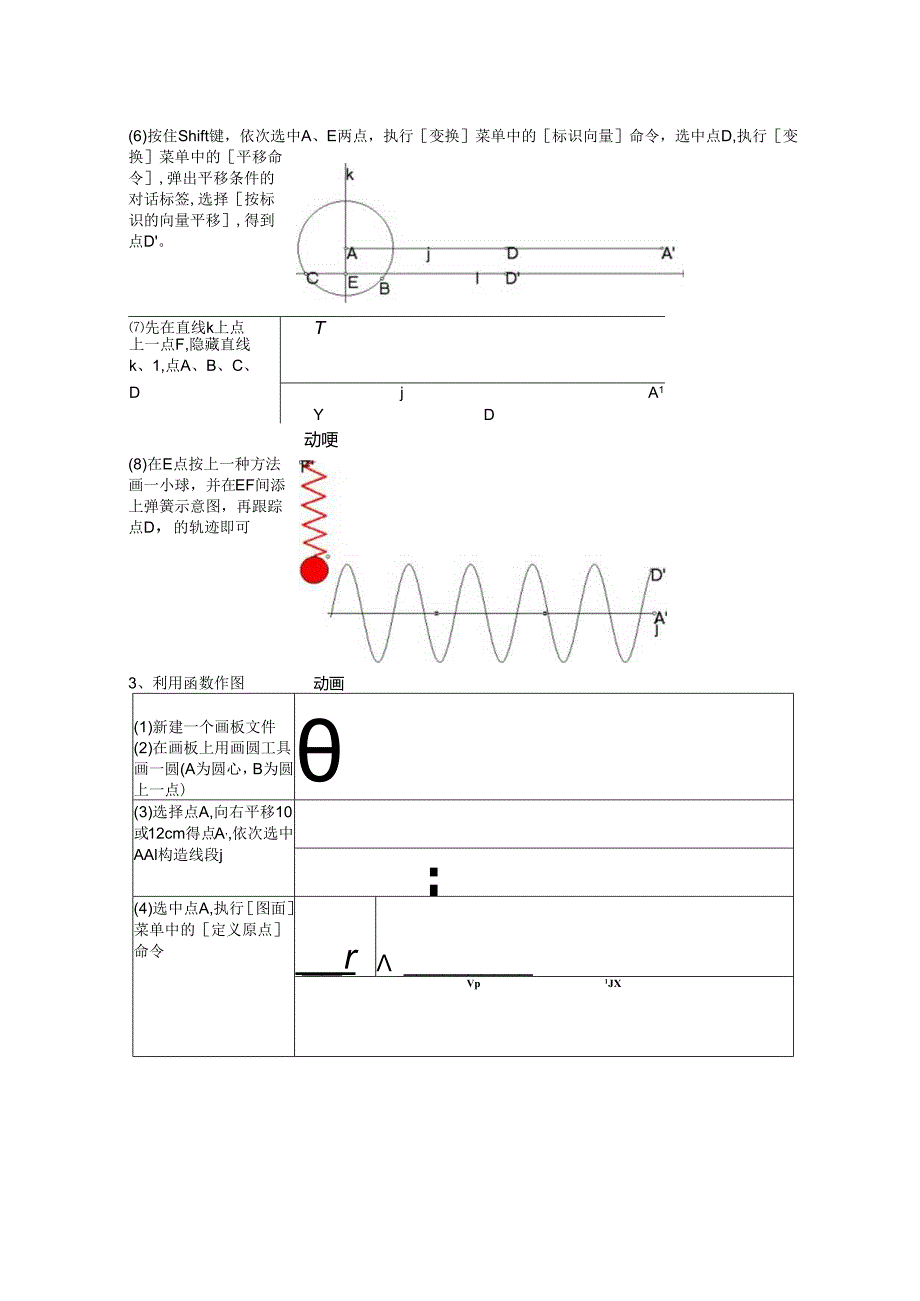 《几何画板》构图技巧------简谐振动图象构成的几种方式.docx_第3页