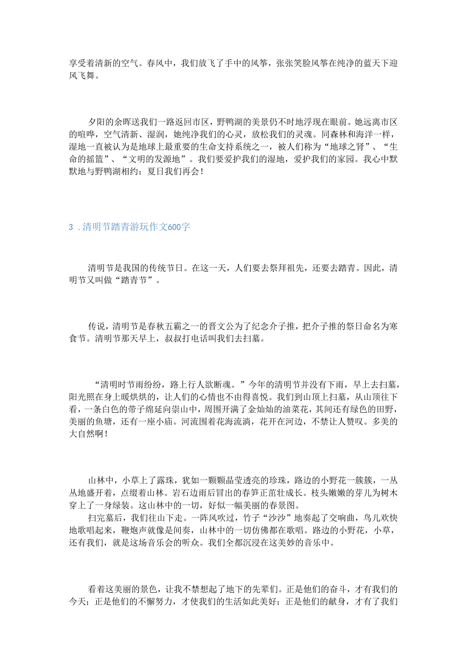 新清明节踏青游玩作文600字（5篇）.docx_第3页