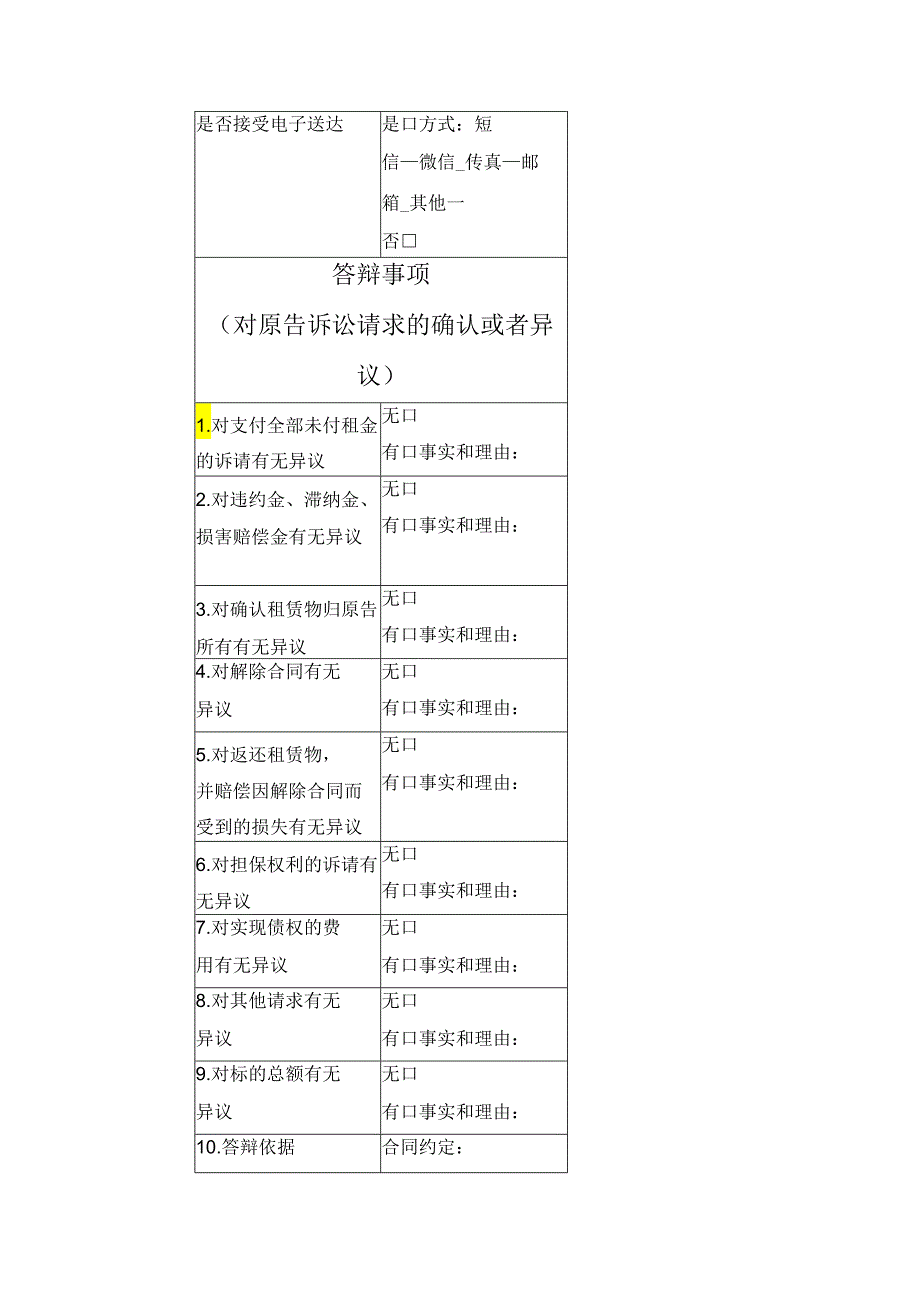 民事答辩状 （融资租赁合同纠纷）（最高人民法院2024版）.docx_第3页