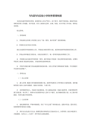 XX县XX实验小学财务管理制度.docx