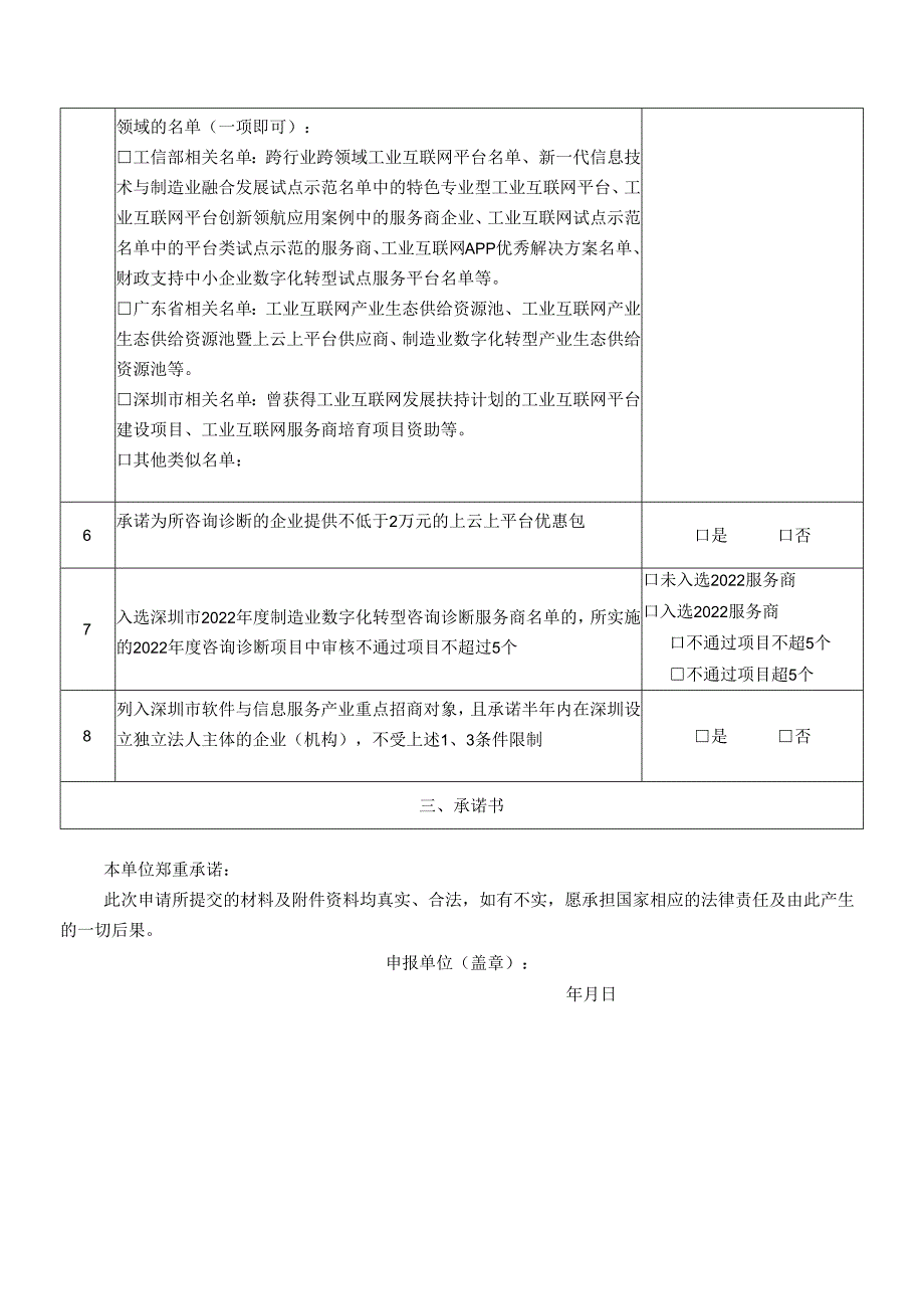 深圳市工业和信息化局第二批制造业数字化转型咨询诊断服务商备案申请表.docx_第2页