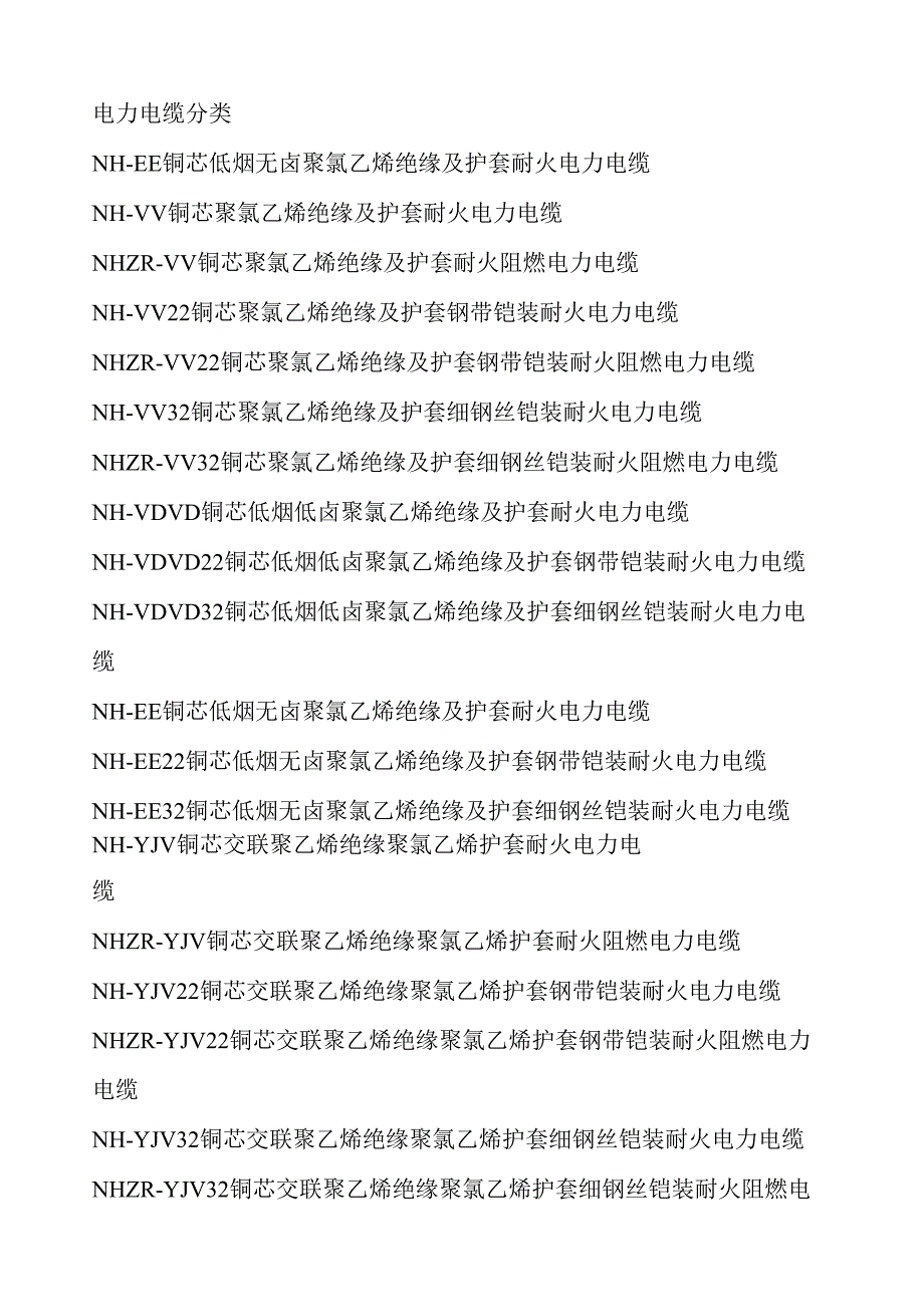 电力电缆分类.docx_第1页