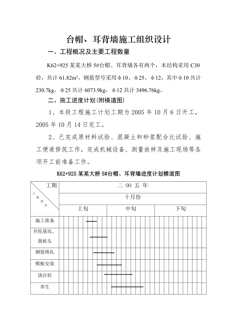 大桥台帽、耳背墙施工组织设计.doc_第1页