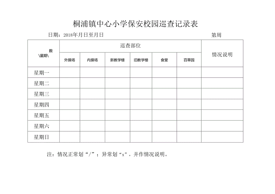 保安校园巡查记录表.docx_第1页