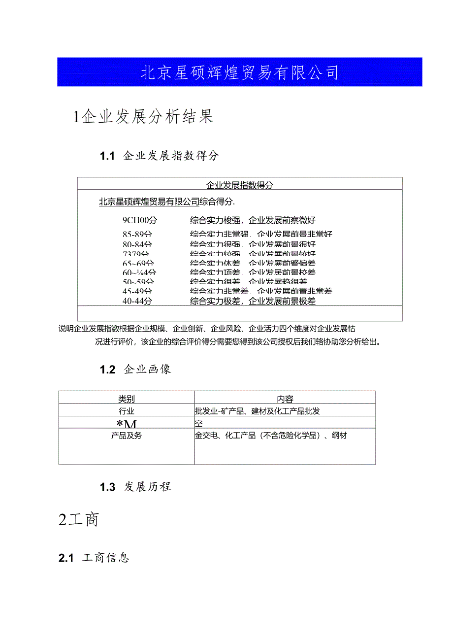 北京星硕辉煌贸易有限公司介绍企业发展分析报告.docx_第2页