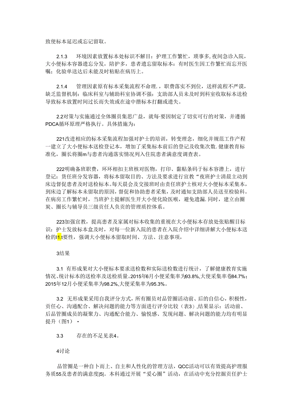 品管圈活动在提高心内科住院患者大小便标本送检率中的应用.docx_第2页